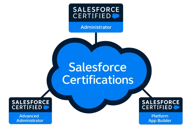 Salesforce Certified Administrator, Advanced Administrator and Platform App Builder